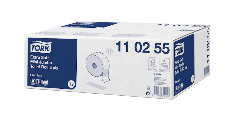 Tork Mini Jumbo ekstra miękki papier toaletowy Premium, 3-warstwowy 110255