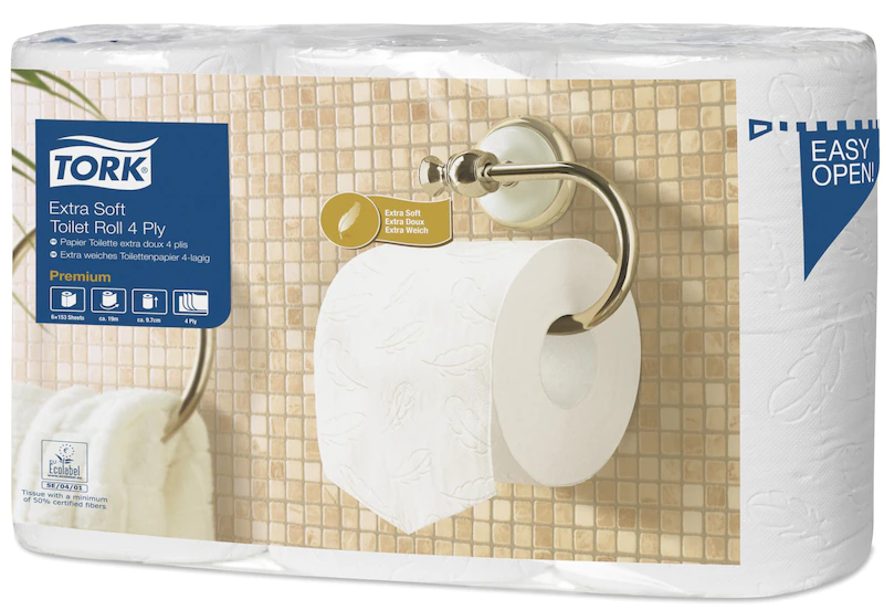 Tork ekstra miękki papier toaletowy w rolce konwencjonalnej, 4 warstwy - 42 rolki 110405