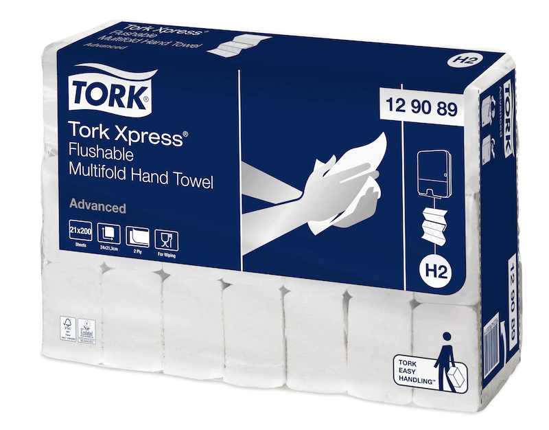 Tork Xpress® łatwo rozpuszczalny ręcznik Multifold w składce wielopanelowej 129089